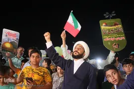 تجمع مردم اهواز در حمایت از جبهه مقاومت