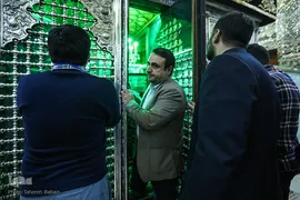 مراسم غبارروبی حرم حضرت عبدالعظیم در ایام شهادت حضرت زهرا (س)