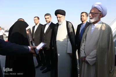 مراسم استقبال از رئیس قوه قضائیه در فرودگاه اراک