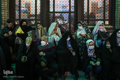 لحظه تحویل سال ۱۴۰۱ در حرم حضرت عبدالعظیم (ع)