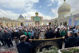 مراسم خاک سپاری خادم‌القرآن عبدالرسول عبایی