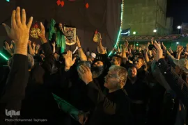 ⁨نخل‌برداری یزدی‌های مقیم کرج در شب عاشورا