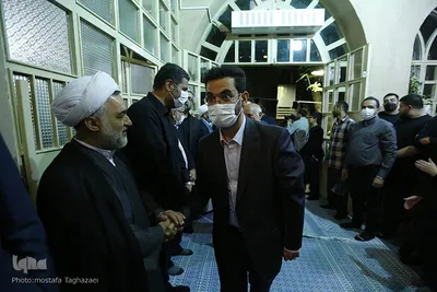 مراسم وداع با پیکر حجت الاسلام و المسلمین سید محمود دعایی در حسینیه جماران