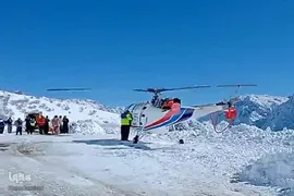 عملیات امدادرسانی اورژانس کردستان به مادران باردار در مناطق صعب العبور روستایی