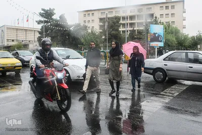 بارش اولین باران پاییزی در تهران