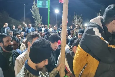 تشییع پیکر شهید «محمود رشنو» در جمع مردم رومشکان