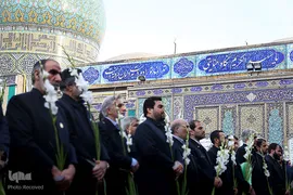 مراسم تعویض پرچم آستان مقدس حضرت عبدالعظیم حسنی(ع)