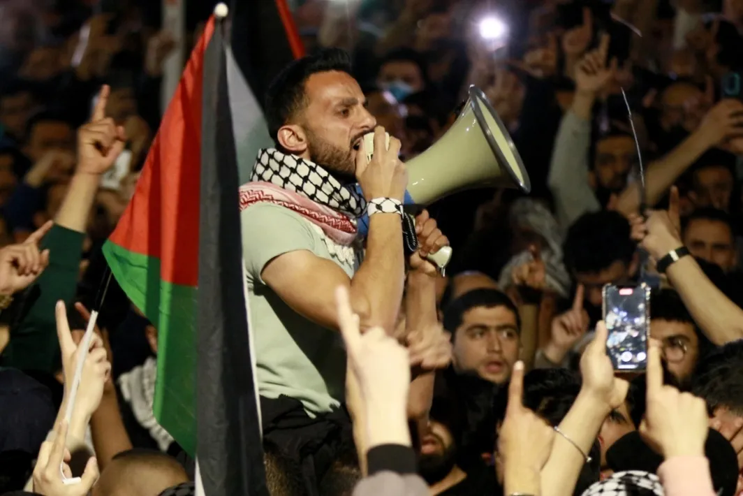 Demonstrasi rakyat Jordan menyokong Palestin + Klip