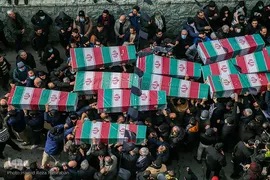تشییع آلاله‌های گمنام در معراج الشهدای تهران