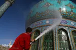آیین شست و شوی گنبد مسجد جمکران