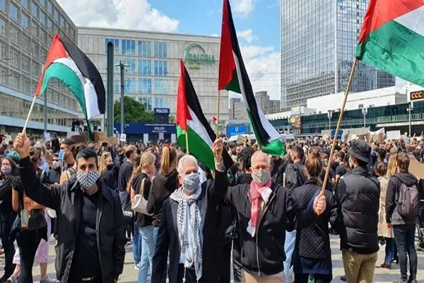 تظاهرة للجالية الفلسطينية في برلين رفضاً للضم