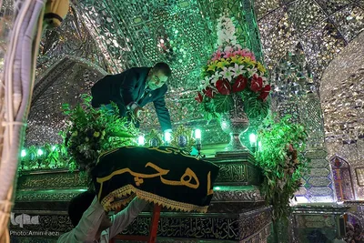 حال و هوای حرم شاهچراغ در شب شب میلاد امام رضا(ع)