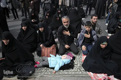 تجمع بزرگ عزاداران فاطمی در میدان هفت تیر