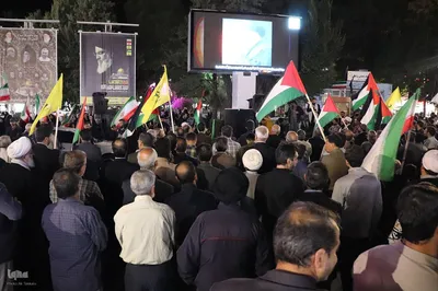 اجتماع مردم ملایر در محکومیت جنایت های رژیم صهیونیستی ‎