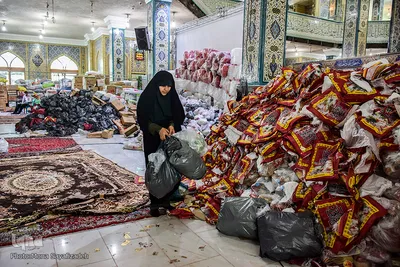 ارسال اقلام مورد نیاز سیل زدگان از آستان علی بن مهزیار(ع) اهواز