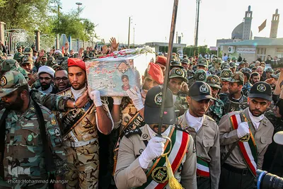 مراسم بدرقه شهید ۴ساله حادثه تروریستی اهواز