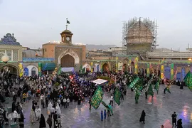 اهتزاز پرچم گنبد منور حضرت عبدالعظیم (ع)