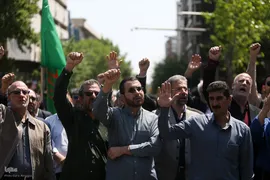 تجمع دانشگاهیان دانشگاه تهران در حمایت از خیزش دانشجویان دانشگاه‌های آمریکا
