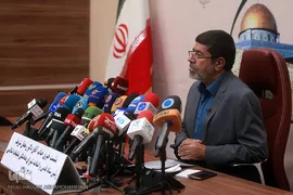 نشست خبری رمضان شریف، رییس ستاد انتفاضه و قدس شورای هماهنگی تبلیغات اسلامی