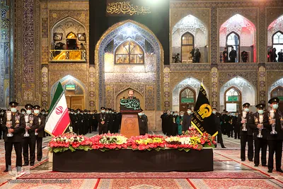 مراسم خطبه خوانی شب شهادت امام رضا(ع) در حرم رضوی‎
