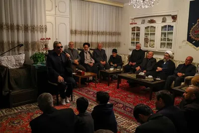 حضور امام جمعه تبریز در روضه خانگی