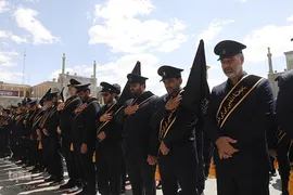 عزاداری خادمان حضرت معصومه در روز شهادت امام جواد(ع)