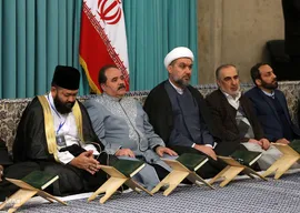 دیدار شرکت کنندگان در مسابقات بین‌المللی قرآن با رهبر معظم انقلاب