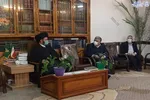 دیدار دکتر طیبی، رئیس جهادانشگاهی کشور با آیت الله دکتر عاملی، نماینده ولی فقیه در استان و امام جمعه اردبیل در حاشیه سفر به استان برای افتتاح و کلنگ‌زنی طرح‌های جهادانشگاهی واحد اردبیل به مناسبت چهل و سومین سالگرد پیروزی انقلاب اسلامی