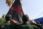 اهتزاز پرچم حرم حضرت اباعبدالله الحسین(ع) در شیراز