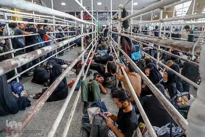 زائران اربعین حسینی در مرز شلمچه