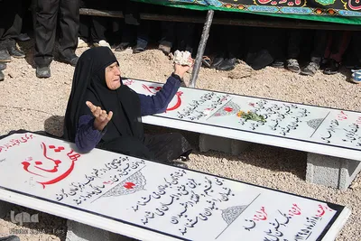 تشییع پیکر دو شهید گمنام در شهرستان بوانات فارس