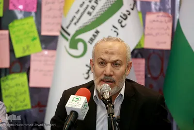 ناصر ابوشریف، نماینده جنبش جهاد اسلامی فلسطین در یازدهمین روز بیست و هفتمین نمایشگاه بین‌المللی قرآن