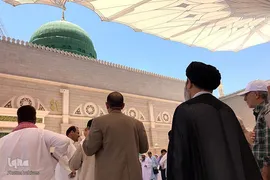 حرم مطهر و نورانی اشرف الانبیاء، حضرت محمد مصطفی(ص) در مدینه منوره