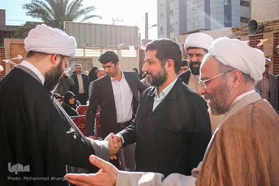 غلامرضا شریعتی استاندار خوزستان در آیین افتتاح ساختمان مرکز آموزش اداره کل تبلیغات اسلامی خوزستان و دبیرستان دخترانه علوم و معارف اسلامی صدرا