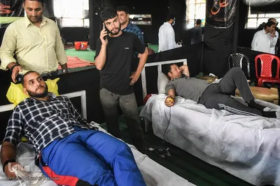 کمپین نذر خون در کشمیر به یاد اباعبدالله