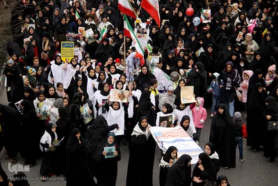 راهپیمایی مردم سمنان در حمایت از پاسخ موشکی سپاه
