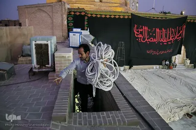 برپایی خیمه عزا در امامزاده موسی مبرقع(ع)
