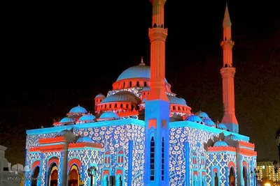 مسجد نور رنگارنگ امارات متحده عربی
