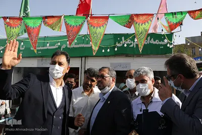 آیین رونمایی از المان و پرچم «یا مهدی (عج)» در شیراز‎‎