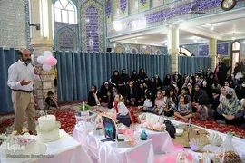 مراسم عقد یک زوج جوان در مسجد رضوان اهواز