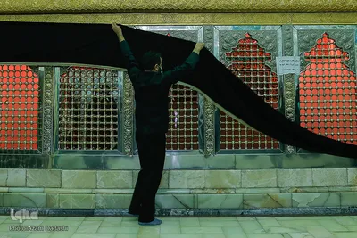 سیاهپوشان آستان مقدس امامزاده حسین (ع) قزوین