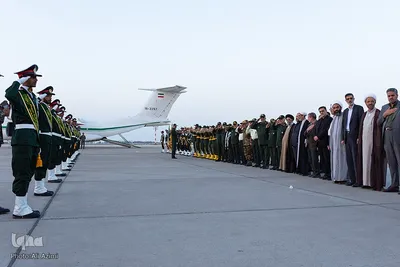 استقبال از پیکر مطهر سردار شهید نیلفروشان در فرودگاه اصفهان