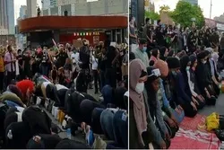 Masu Zanga-Zanga Suna Baiwa Musulmi Kariya A Lokacin Salla A Amurka