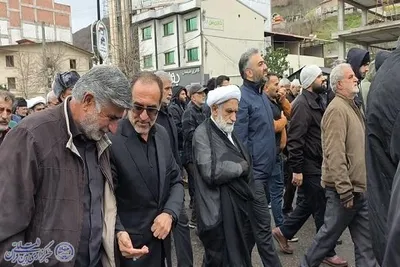 تشییع پیکر مطهر سرهنگ پاسدار شهید محمدمهدی باقری در شهر زیرآب سوادکوه