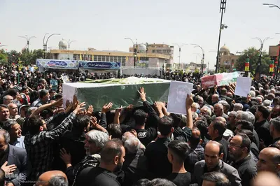 وداع باشکوه با شهدای مظلوم حمله رژیم صهیونیستی در همدان‎