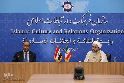 دیدار حجت‌الاسلام والمسلمین ایمانی‌پور، با وزیر فرهنگ، گردشگری و آثار باستانی عراق