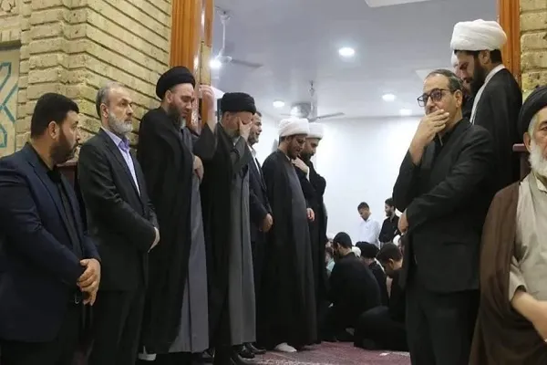 نجلا السيد السيستاني يقيمان مجلس عزاء للشهيد نصر الله بكربلاء