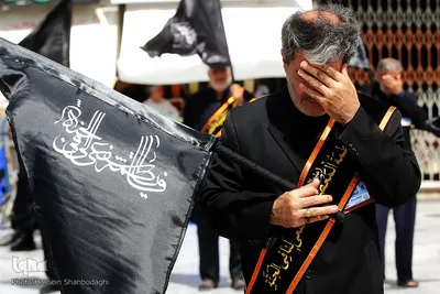 دسته‌ عزاداری خادمان حرم حضرت معصومه(س) در سوگ جوادالائمه(ع)