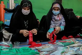 آغاز بسته‌بندی لباس همایش عظیم شیرخوارگان حسینی در استان فارس‎‎‎‎