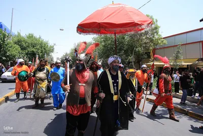 آیین خیمه‌سوزان ظهر عاشورا در شیراز